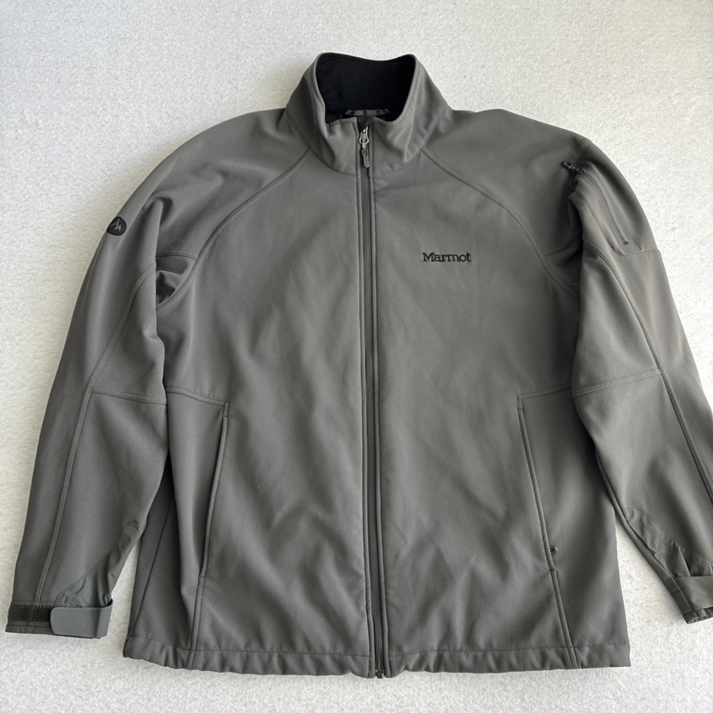 Marmot Mens Soft Shell Gravity Jacket Gray Water Wind Resistant Outdoors XL